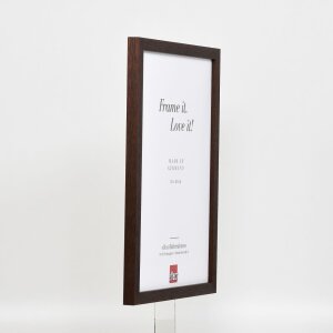 Effetto cornice in legno profilo 33 wengé 20x20 cm vetro museo
