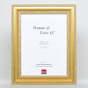 Cornice effetto barocco Profilo 31 oro 20x20 cm vetro trasparente