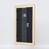 Cornice barocca effetto legno Profilo 37 argento antico 20x20 cm Vetro museo