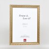 Cornice barocca effetto legno Profilo 37 argento antico 20x20 cm Vetro museo