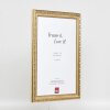 Cornice barocca effetto legno Profilo 37 argento antico 20x20 cm Vetro museo