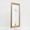 Cornice barocca effetto legno Profilo 37 argento antico 20x20 cm Vetro museo