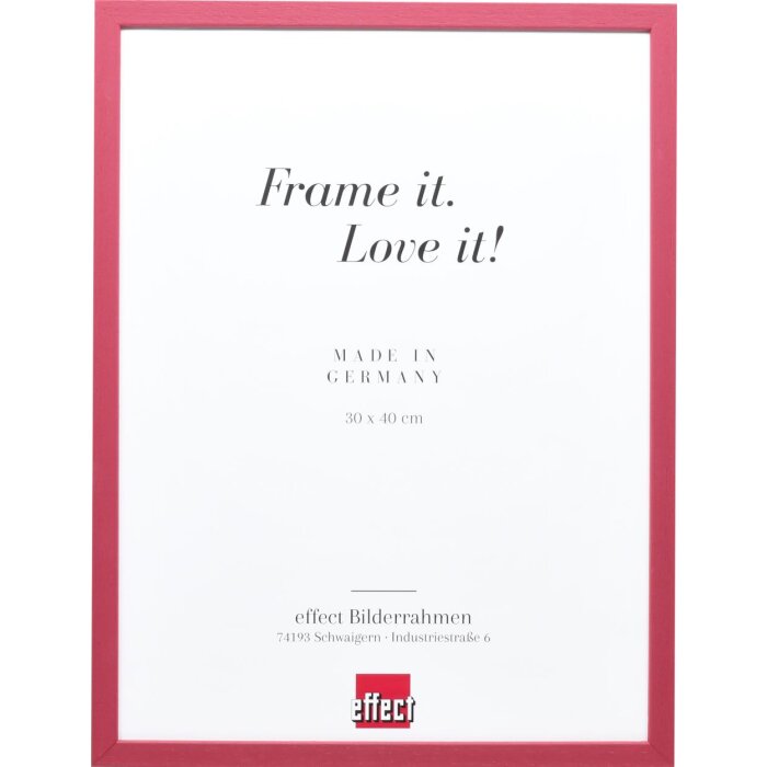 Telaio effetto legno profilo 35 rosso 20x25 cm vetro antiriflesso