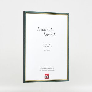 Telaio effetto legno profilo 23 blu 20x25 cm vetro antiriflesso
