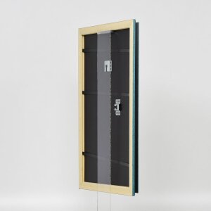 Telaio effetto legno profilo 21 blu 20x25 cm vetro antiriflesso