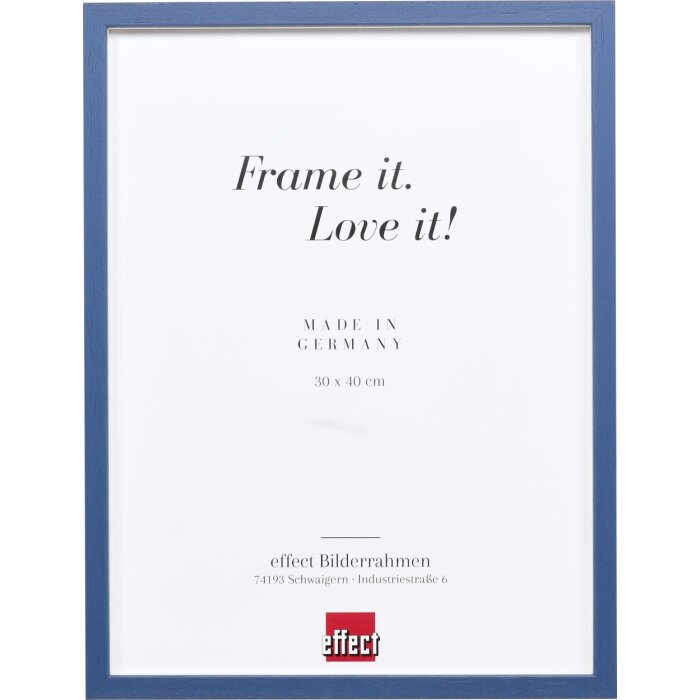 Telaio effetto legno profilo 35 blu 20x25 cm vetro normale + distanziatore