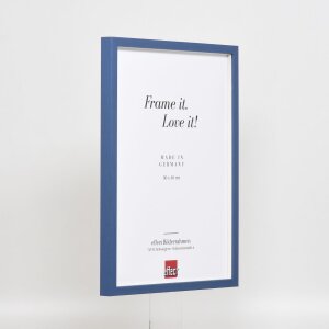 Telaio effetto legno profilo 35 blu 20x25 cm vetro normale + distanziatore