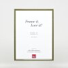 Effetto cornice in legno profilo 23 verde 20x28 cm vetro antiriflesso