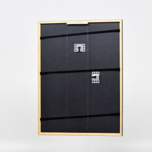 Telaio effetto legno profilo 23 noce marrone 20x28 cm vetro antiriflesso