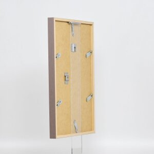 Telaio effetto legno profilo 35 marrone 20x28 cm vetro normale + distanziatore