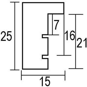 Telaio effetto legno profilo 35 marrone 20x28 cm vetro normale + distanziatore