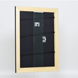 Effetto Telaio in legno massiccio Profilo 30 nero 20x28 cm Vetro Museum