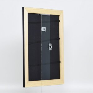 Effetto Telaio in legno massiccio Profilo 30 nero 20x28 cm Vetro Museum