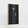 Effetto cornice in legno massiccio Profilo 22 marrone-oro 20x30 cm Vetro Museo