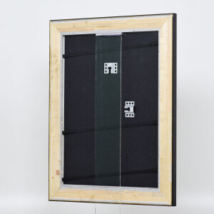 Telaio effetto legno profilo 95 nero 20x30 cm vetro antiriflesso