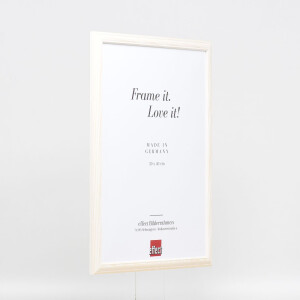 Cornice in legno effetto profilo 32 bianco 21x28 cm vetro museo