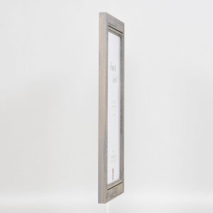 Cornice in legno massiccio effetto 2240 grigio 21x28 cm vetro antiriflesso