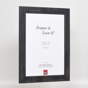 Cornice ad effetto in legno massiccio 2240 nero 21x28 cm vetro acrilico