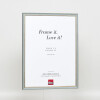 Effetto cornice in legno massiccio profilo 25 blu 21x29,7 cm vetro trasparente