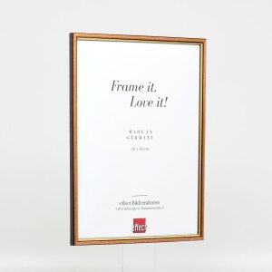 Cornice in legno effetto profilo 23 marrone chiaro 21x29,7 cm vetro antiriflesso
