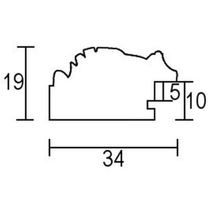 Effetto cornice in legno profilo 94 nero 21x29,7 cm vetro normale