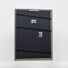 Effetto cornice in legno massiccio profilo 25 blu 21x29,7 cm vetro museo