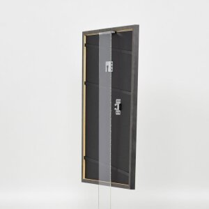 Effetto cornice in legno massiccio profilo 25 verde 21x29,7 cm vetro museo