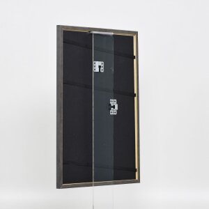 Effetto cornice in legno massiccio profilo 25 verde 21x29,7 cm vetro museo