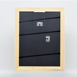 Effetto cornice in legno massiccio profilo 30 bianco 21x29,7 cm vetro museale