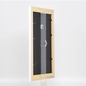 Effetto cornice in legno massiccio profilo 30 bianco 21x29,7 cm vetro museale