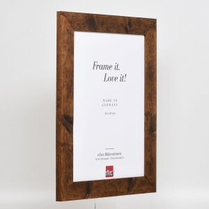 Cornice in legno effetto 2400 marrone 21x29,7 cm vetro museale