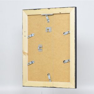 Cornice ad effetto in legno massiccio 2240 nero 21x29,7 cm vetro museale