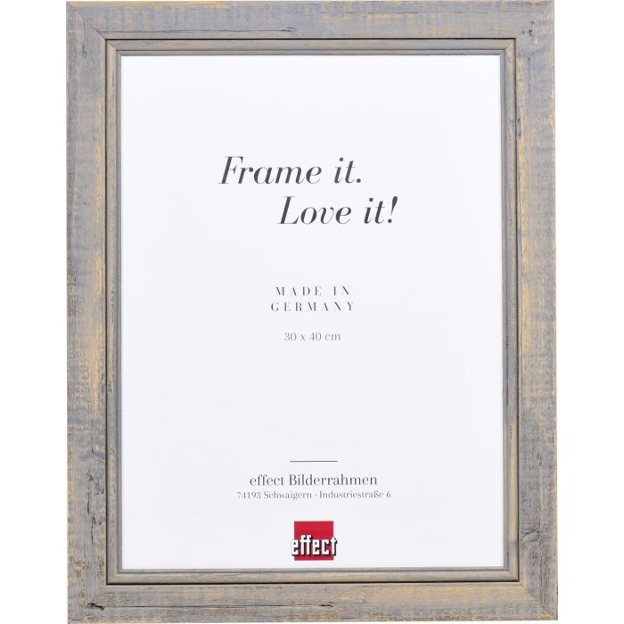 Cornice in legno massiccio effetto 2240 grigio 21x29,7 cm Vetro Museum