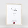 Telaio effetto legno profilo 38 bianco 23x70 cm vetro antiriflesso