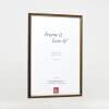 Telaio effetto legno profilo 23 marrone noce 23x70 cm vetro antiriflesso