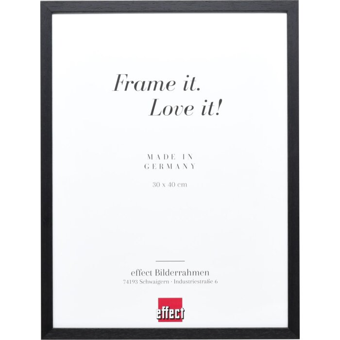 Telaio effetto legno profilo 35 nero 23x70 cm vetro antiriflesso