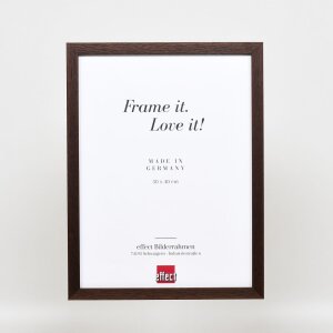 Telaio effetto legno profilo 33 wengé 23x70 cm vetro antiriflesso