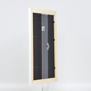 Cornice barocca effetto legno Profilo 37 bianco 23x70 cm Vetro museo
