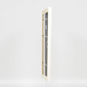 Cornice barocca effetto legno Profilo 37 bianco 23x70 cm Vetro museo