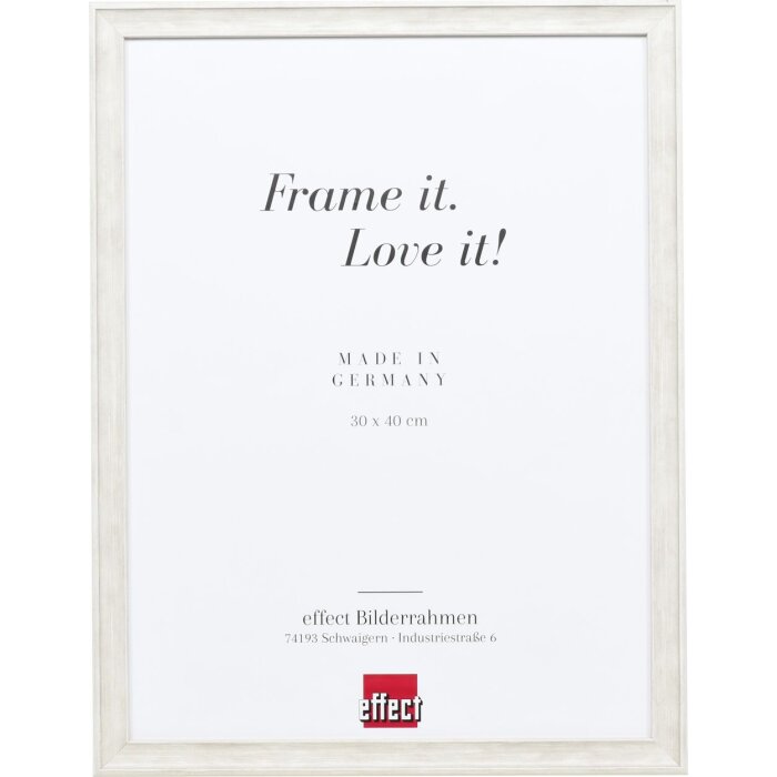 Telaio effetto legno profilo 2070 vetro museo 23x70 cm bianco