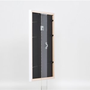 Telaio effetto legno profilo 2070 vetro museo 23x70 cm bianco