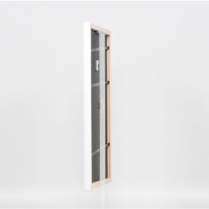 Telaio effetto legno profilo 2070 vetro museo 23x70 cm bianco