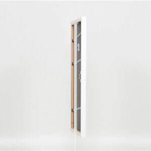 Telaio effetto legno profilo 2070 vetro museo 23x70 cm bianco