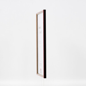 Cornice in legno effetto profilo 23 rosso 24x30 cm vetro museale
