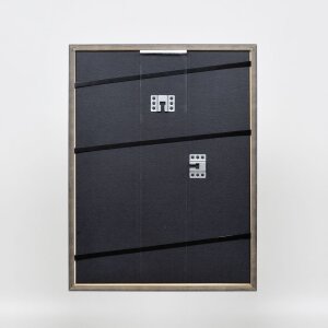 Effetto Telaio in legno massiccio Profilo 25 grigio 24x30 cm Vetro Museum