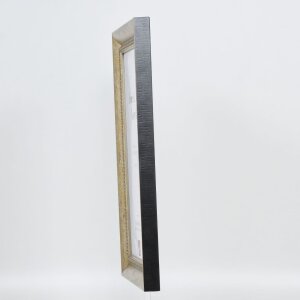 Effetto cornice in legno massiccio profilo 28 oro 24x30 cm vetro antiriflesso