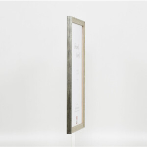 Telaio effetto legno profilo 2070 vetro antiriflesso 25x30 cm argento