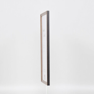 Effetto cornice in legno massiccio profilo 25 marrone noce 25x30 cm vetro museale