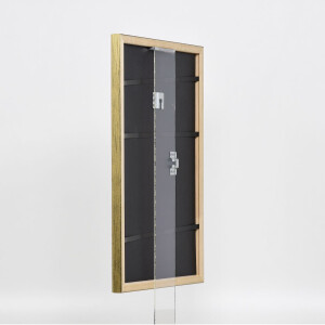 Cornice in legno effetto profilo 2070 vetro museo 25x30 cm oro