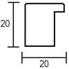 Cornice in legno Top Cube 25x35 cm viola vetro normale